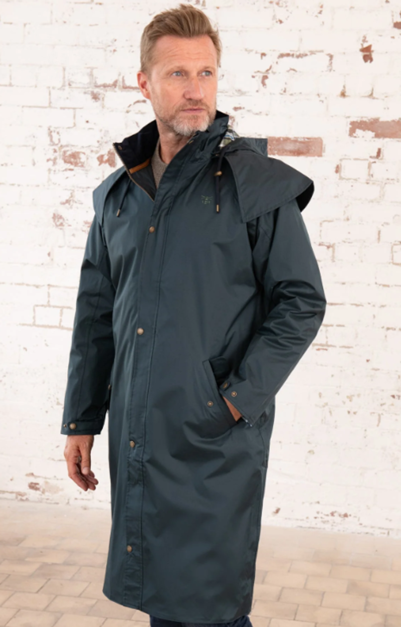 Lighthouse Stockman Mens Coat in Navy-3